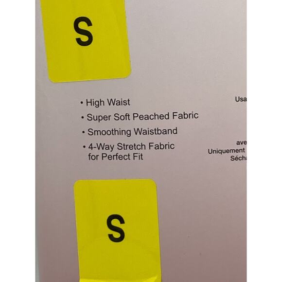 Felina Velvety Soft 7/8 Legging 2-Pack High Waist Smoothing Panel, Small, Black - Picture 3 of 4